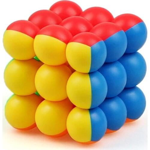 YongJun Round Ball 3x3x3 Magic Cube 3Layer Stickerless Smooth Cubo Magico Professional Speed Cube Puzzle YJ Toys For Children