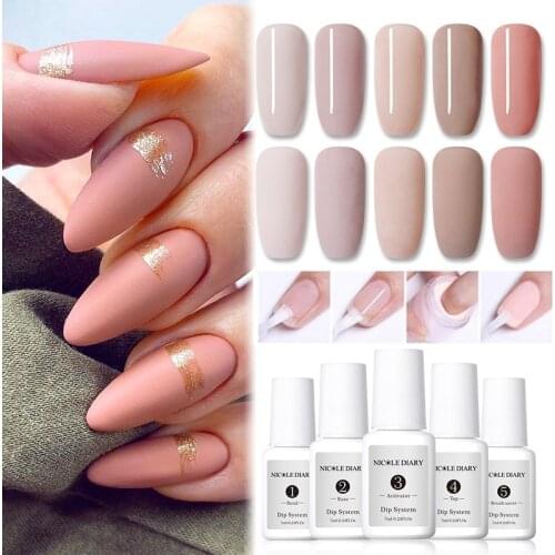 NICOLE DIARY 10g Dipping Nail Powder System Nail Color Without Lamp Cure Natural Dry Nail Art Pigment Dust Decorations
