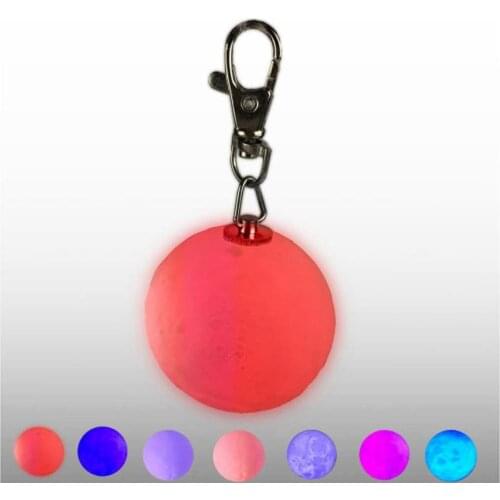 Mini 3D Moon Lamp Keychain Night Light White Light Durable And Practical Gift Decorate For Key Chain Phone Bag Belt