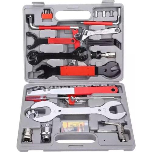 Professional Bicycle Repair Tools Kit Box Set Mtb Tire Chain Repair Tools Spoke Wrench Kit Hex Screwdriver 44Pcs/Set Bike Tools