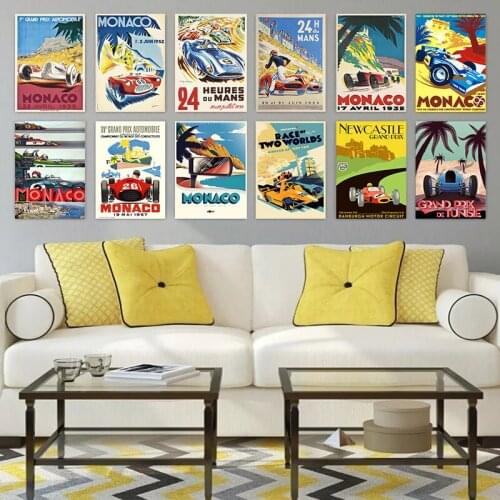 Wall Art 5d Diy Diamond Grand Prix Super Racing Car Monaco Race Motor Painting Full Drill Embroidery Cross Stitch Picture Mosaic