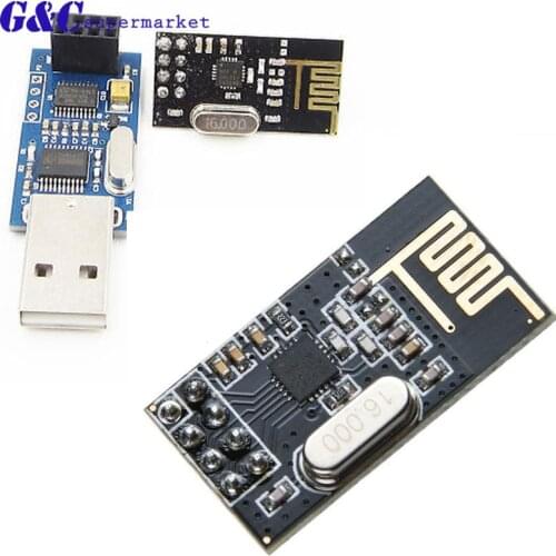 New USB to Serial Port Adapter Board + 2.4G NRF24L01+ Wireless Module