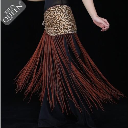 NEW!spandex belly dance costumes senior sexy leopard tassel belly dance belt for women belly dance hip scarf accessories