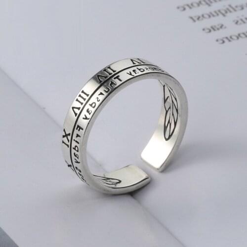 Charming Letter Finger Ring for Women Vintage Boho Knuckle Party Rings Punk Jewelry Gifts for Girls