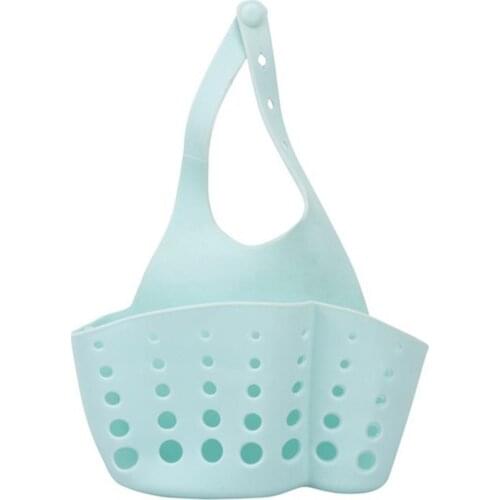Portable Kitchen Hanging Drain Bag Storage Basket Sink Holder Organizer Rack Kitchen Sponge Holder Storage Basket