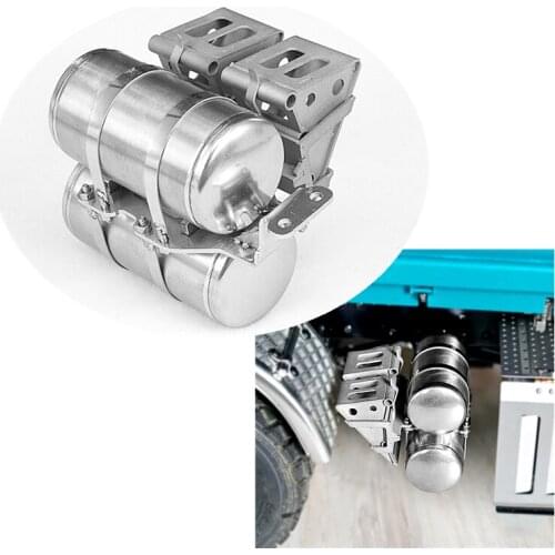 Rc Car TAMIYA SCANIA 620 MAN TGX VOLVO FH16 Mercedes Actros Part Metal Gas Tank + Anti-Slip Piece For 1/14 Rc Truck Toys Tractor