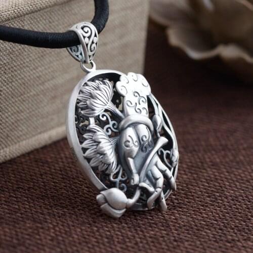 S990 wholesale sterling silver pendant Bergamot vintage style antique silver unique style gift