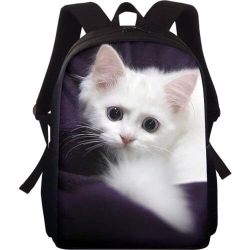 16inch School Bags for Girls Cute Cat 3D Printing Children Bagpack Orthopedic Kids Backpack Student Book Bag Mochila Infantil