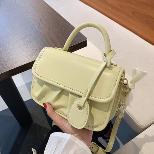 Designer Handbags High Quality Fashion Small Tote Bag Ladies PU Leather Casual Crossbody Bags for Women Fold Party Shoulder Bag