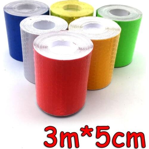 AZGIANT Safety Mark Reflective Tape Sticker Car Styling Self Adhesive Warning Tape Automobiles Motorcycle Reflective Strip