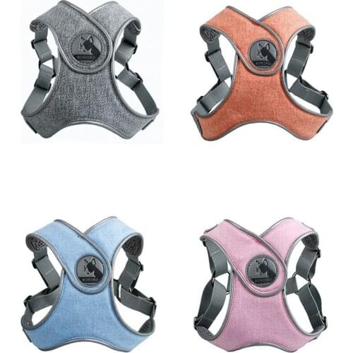 Reflective Dog Harness Choke Free Dogs X Step-in Vest Harness Dog Leash for Medium Large Dogs Outdoor Walking Training