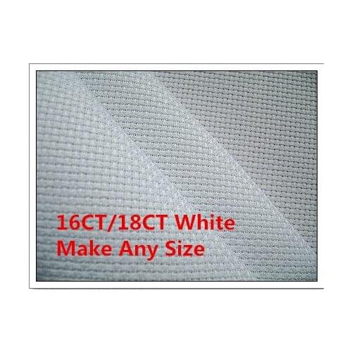 Wholesale Price Best Choice Fabric Canvas Cross Stitch Aida Cloth 16CT OR 18CT 19.7X19.7inch Make Any Size