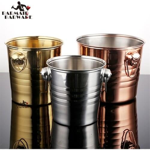 3L/5L/7L Tiger Head Stainless Steel Ice Bucket Wine Champagne Wine Chiller Wine Bottle Cooler Champagne Beer Chiller Ice Barrel