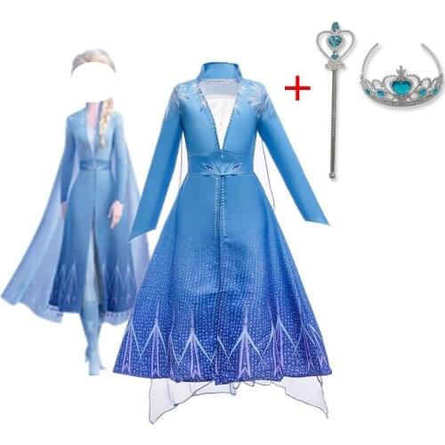 Spring Full Sleeve Dress Princess Costume Kids Winter Holiday 4 6 8 10 Years Children Casual Wear Role-Play Girl Costume