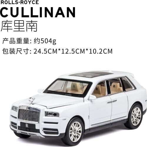 High-simulation Cullinan alloy car imitates the real model 1:24 back-to-back 6-door off-road pull back vehicle model car