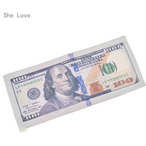Chzimade 1pc One Hundred Dollar Bills Cash Money Applique Patch Sewing Embellishments