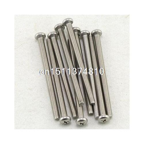 25 Metric M5 75mm Stainless steel Cross Recessed Pan Head Screws