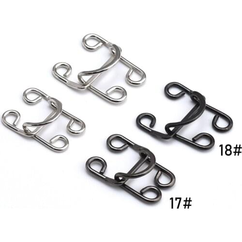 Wholesale 40sets/lot 17#, 18# big trousers pant dress hooks metal brass hook / eye nickle, black, bronze free shipping HE-026