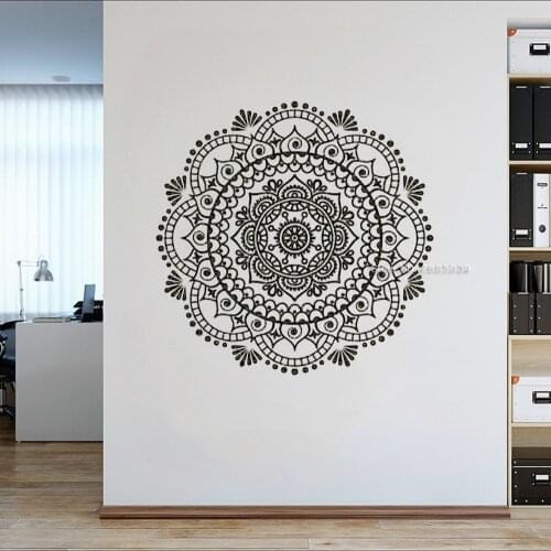 57*57cm Mandala Wall Decals Boho Bohemian Style Wall Stickers Bedroom Decor Yoga Studio Art Vinyl Wallpapers LC1664