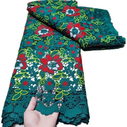 African French Cord Lace Fabric High Quality 2021 Nigerian milk silk Lace Water Soluble Voile Lace For Wedding Dress YY-160