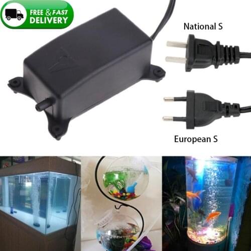 Aquarium Air Pump Submersible Water Pump Aquarium Fountain Air Fish Tank Fish Pond Tank Mini Compressor Single Double Outlet