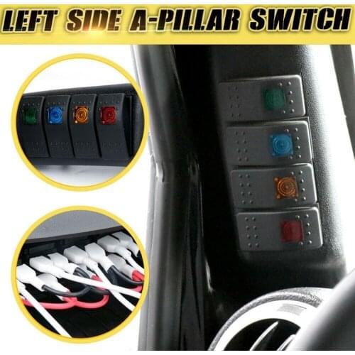 Car A-Pillar Switch Pod Panel Left Side Rocker for Jeep Wrangler JK 2007-2017