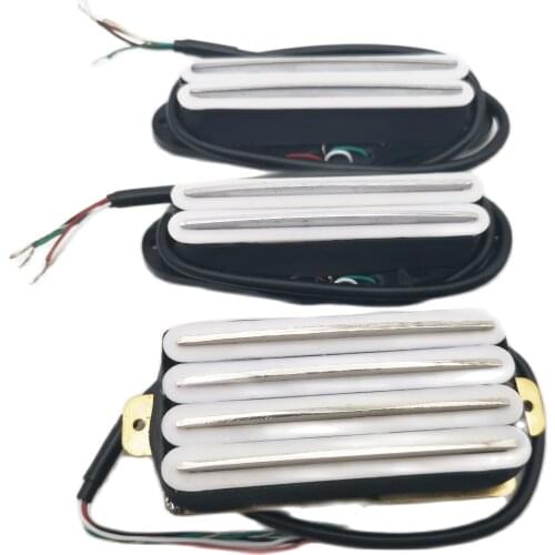 White Guitar Pickups Dual Rail Humbucker Pickups Single Coil Pickup White Guitar Parts