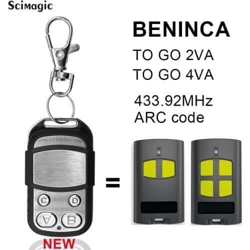 BENINCA Remote Control BENINCA TOGO TO GO 2WV 4WV 2VA 4VA CUPIDO-2 Garage Door Remote Control Replacement Beninca 433MHz Opener