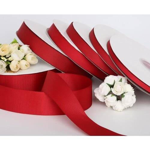 Burgundy Color Pick Size7mm/10mm/15mm/20mm/25mm/38mm Grosgrain Ribbon for Wedding Party Decoration&DIY Gift Wrapping(5yards/lot)