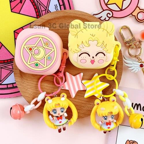 Cute Cartoon Girl Cover for Samsung Galaxy Buds Live 2020 Case Wireless Bluetooth Earphone Shockproof Silicon Case Headphone Box