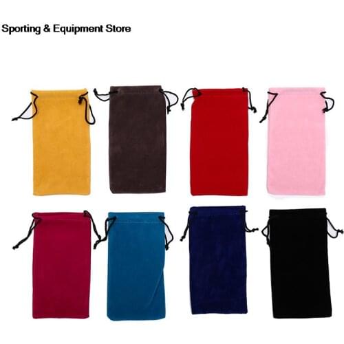 Sunglasses Pouch Soft Eyeglasses Rope Bag Glasses Case Wholesale Waterproof Leather Plastic Random Color High Quality