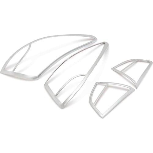 For Hyundai Tucson IX35 2010-2014 High Quality ABS Chrome Rear Taillight Lamp Hood Decoration Cover Trims Accessories 4Pcs/Set