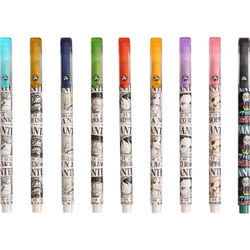 M&G One Piece Wanted Gel Pen 0.5MM Black Signing Pen Office Supplies Study Stationery School Supplies 3PCS/6PCS/9PCS