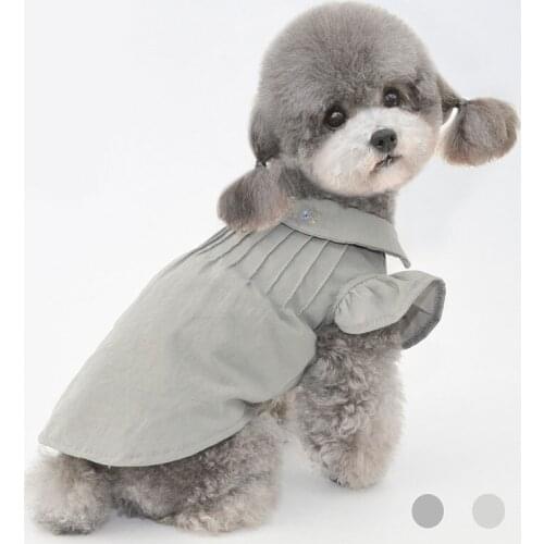 Cotton Simplicity Solid Color Pet Clothes for Small Dogs Cute Spring Designer Dog Clothes for Teedy Casual Soft Puppy Shirt