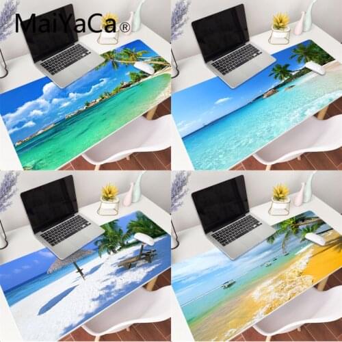 MaiYaCa Beach Sea Palm Scenery gamer play mats Mousepad Gaming Mouse Pad Large Deak Mat for overwatch/cs go/world of warcraft