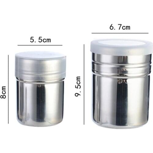 Stainless Chocolate Shaker Cocoa Flour Icing Sugar Powder Coffee sprinkler fancy Fine screen barrel cinnamon powder sieve