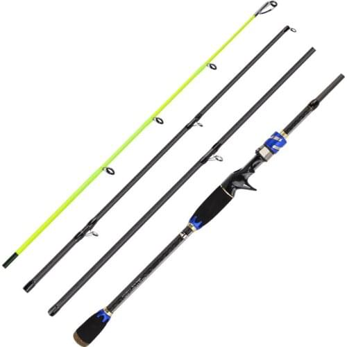 Carbon Telescopic Fishing Rod Portable 4 Sections Travel Spinning Baitcasting Winter ice Pole 6KG Max Casting Lure 1.8/2.1/2.4m