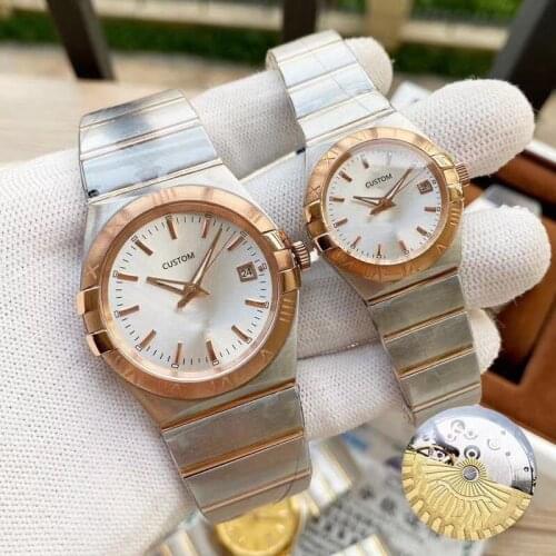 Classic Couple Star Watch Stainless steel automotic mechanical Clock Chronometer Watches Luxury brand accessories 38mm 28mm