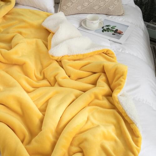 Coral fleece blanket double-layer thickened faux cashmere office nap blanket 100 x 160cm bedding article quilt 200×230cm