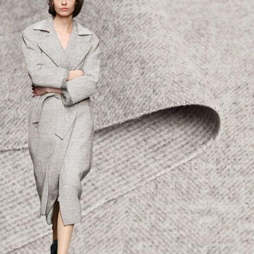 Red Raspberry 900g/m Thicken Double-Side Plaid Herringbone Australian Wool overcoating Sewing DIY Clothes Fabrics Freeshipping