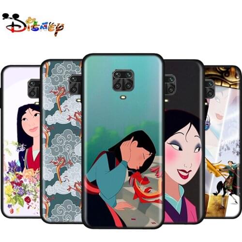 Silicone Soft Cover Anime cartoon Mulan For Xiaomi Redmi Note 10S 10 9 9S 9T 8T 8 7 6 5 Pro Max 5A 4X 4 5G Black Phone Case