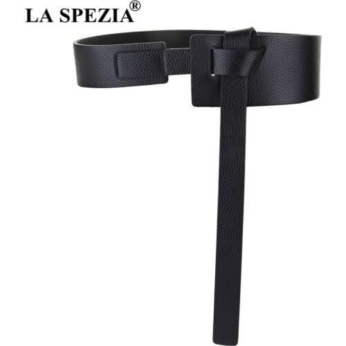 Genuine Leather Wide Waist Belts For Dress Women Belt Self Tie Solid Black Red Camel Fashion Female Corset Belt 120cm