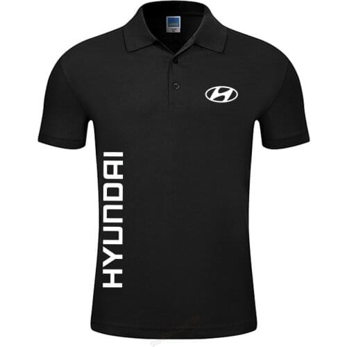 2019 summer New Brand Mens Business Solid short Sleeve Hyundai Polo Shirt Men Cotton short Sleeve Polo Shirt for Men and woman