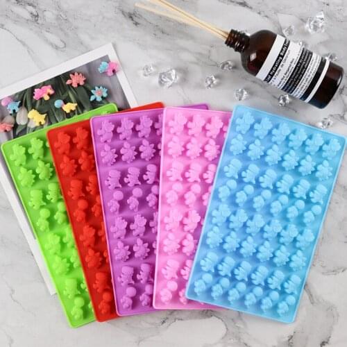 48 Cavity Dinosaur Silicone Mold Chocolate Gummy Cake Candy Ice Cube Tray Mold Cake Baking Decorating Tools