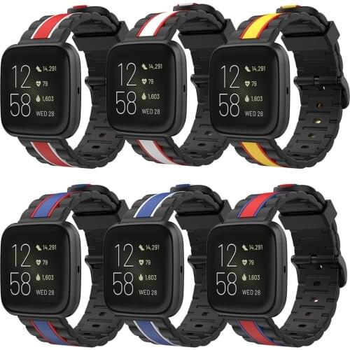 Wave Shape Silicon Sport Strap For Fitbit Versa /Versa 2/Versa Lite Universal Bracelet Band Adjustable Replacement Watches Strap