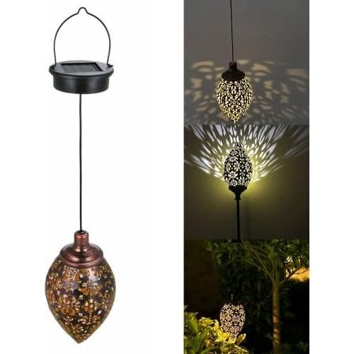 Solar Garden Light LED Garden Lamp Outdoor Rainproof Solar Water Drop Rugby Chandelier Garden Lawn Terrace Decoratio