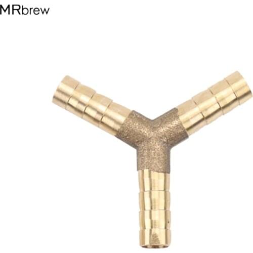 T-Shape Brass Barb Hose Fitting Tee 8mm 3 Way Hose Tube Barb Copper Barbed Coupling Connector Adapter