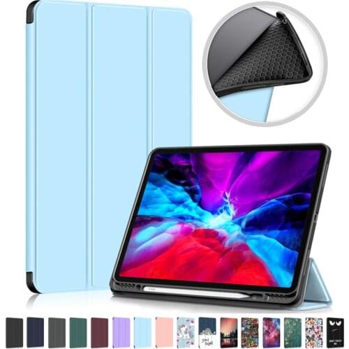 TPU Tablet Coque For IPad Pro 12.9 2021 2020 2018 Cover Painted Funda For IPad Pro 11 12 9 Case TPU PU Caqa With Pencil Holder