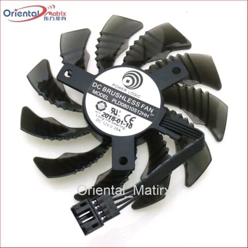 Free Shipping PLD08010S12H 12V 0.35A 75mm PLD08010S12HH For Gigabyte GTX1050 1060 GTX1070 GTX1080 Graphics Card Cooling Fan 4Pin
