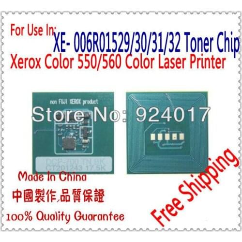 For Xerox Printer 006R01525 006R01526 006R01527 006R01528 Refill Toner Cartridge Chip,For Xerox 550 560 570 Color Printer Toner
